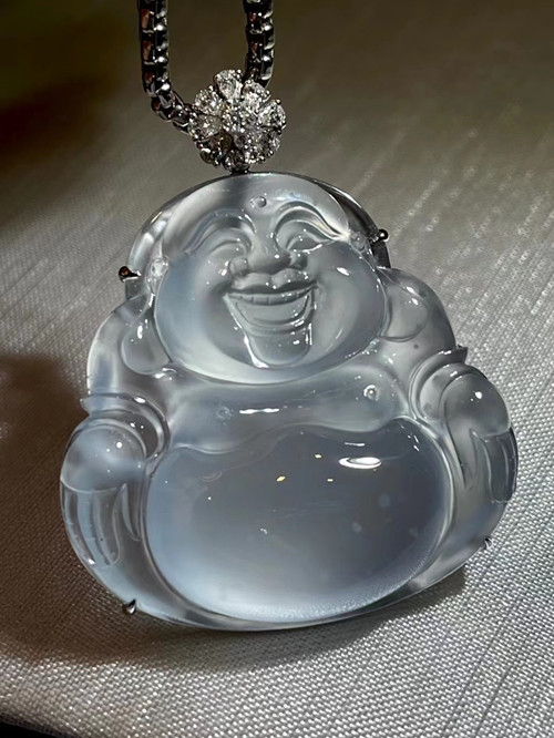 冰种翡翠佛公